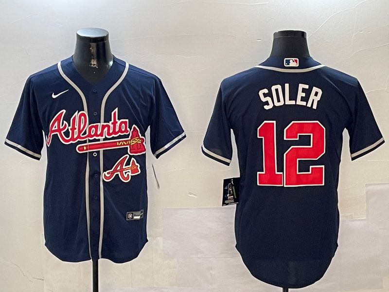Men Atlanta Braves #12 Soler Blue Game 2024 Nike MLB Jersey style 3->atlanta braves->MLB Jersey